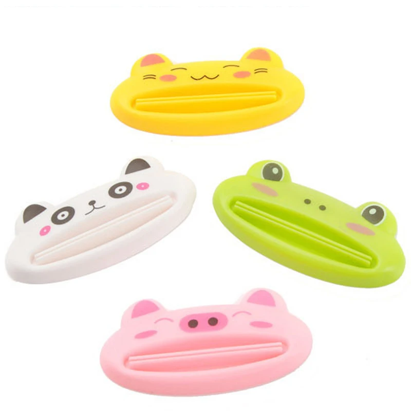 1 шт. мультфильм улыбающееся лягушка животных клип зубная паста соковыжималка