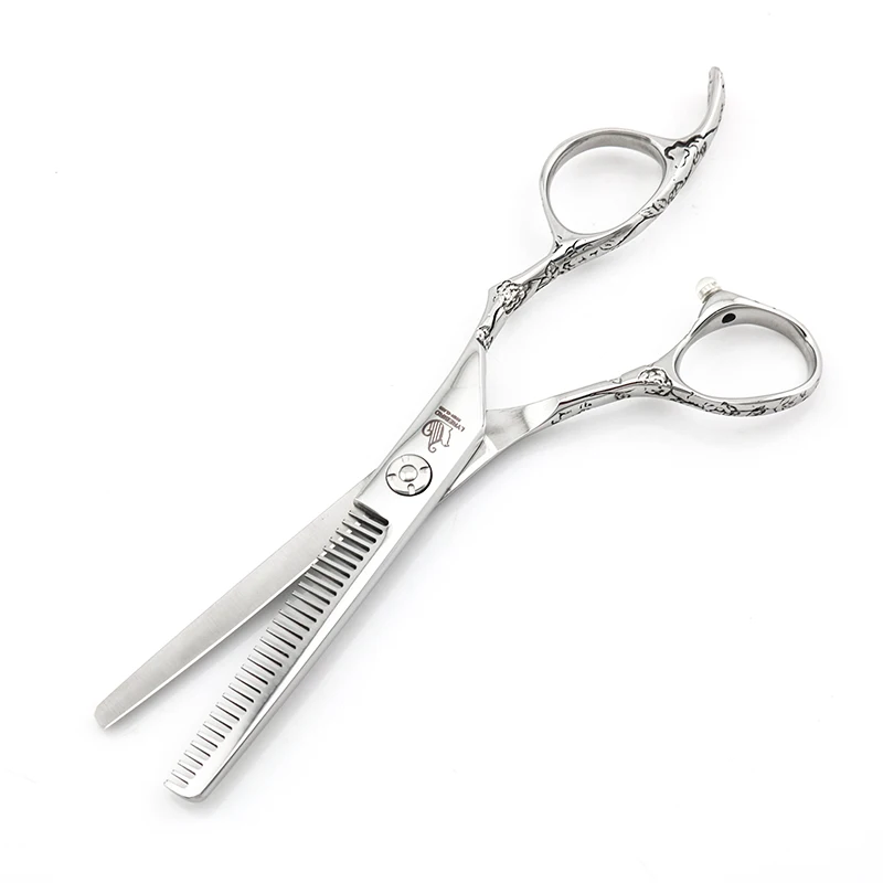 Профессиональные ножницы для волос 6 дюймов Парикмахерские ножницы для стрижки волос Роза цветок ручка lyrebird Высший
