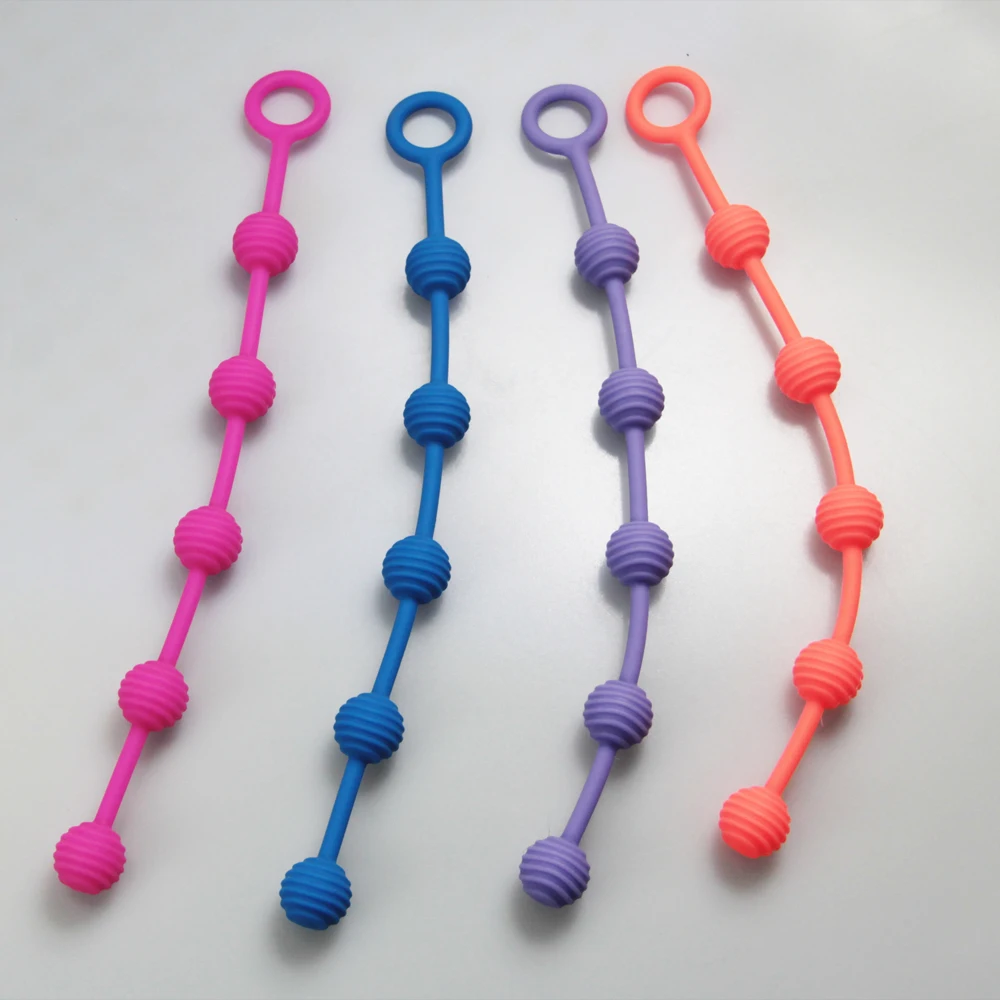 11 дюймов шаровые шарики цепь Анальная пробка задник игра потяните кольцо мяч