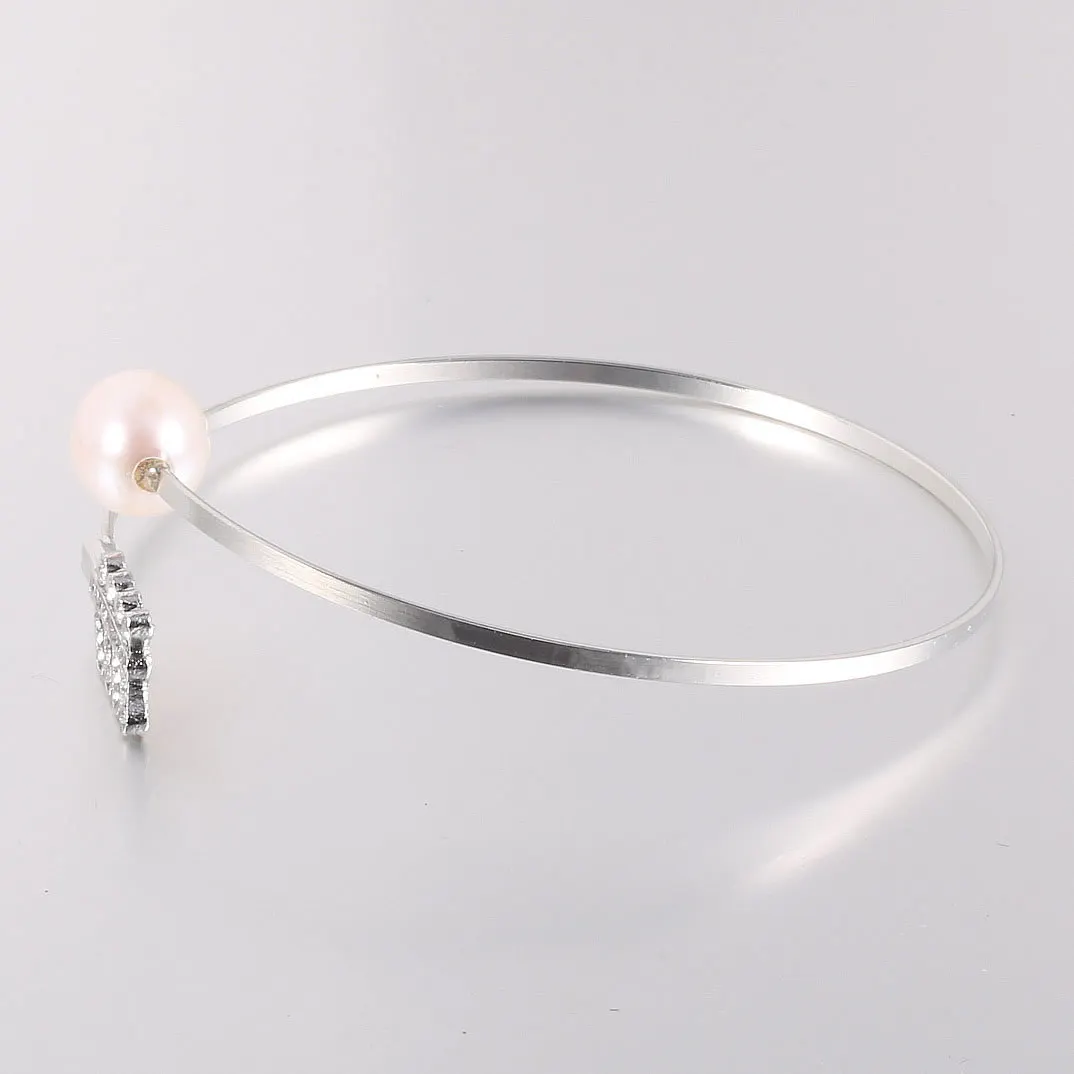 2020 New Natural Freshwater Pearl Bracelet Crystal Steel Creative Gifts For Women Girls | Украшения и аксессуары