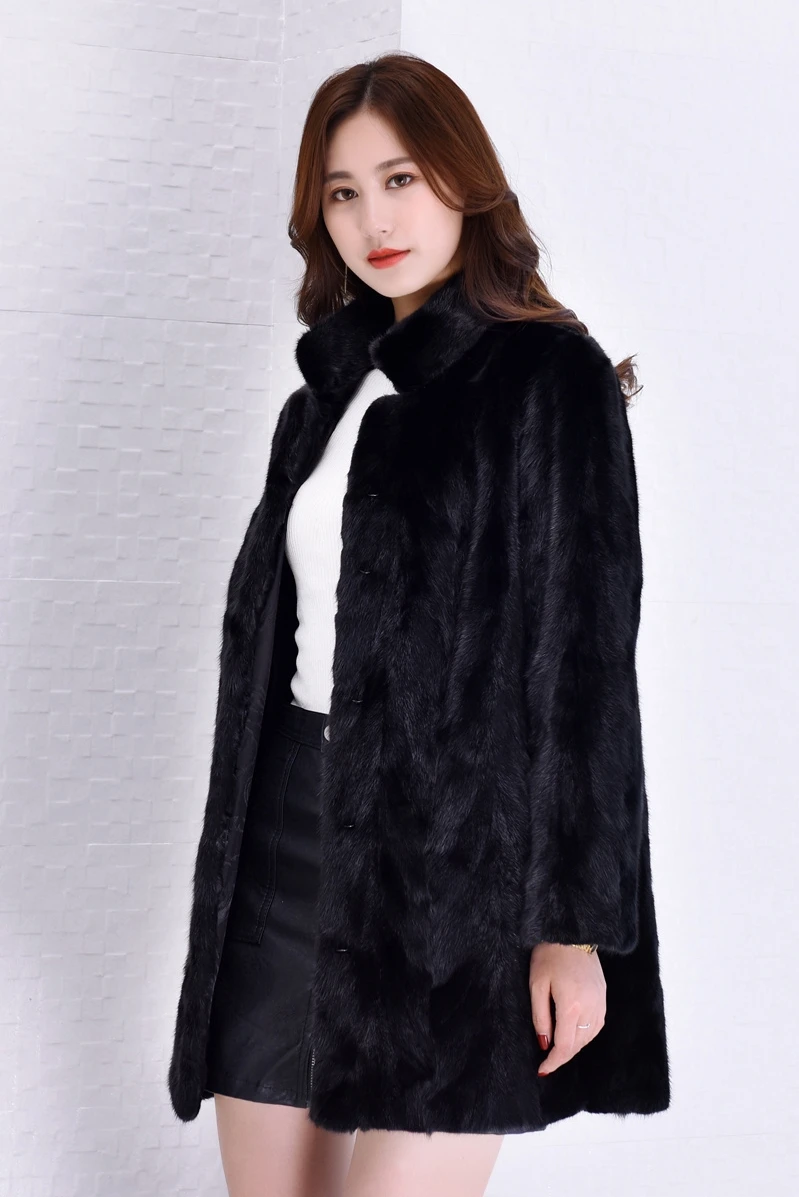 Шуба женская из натурального меха норки Зимняя | Женская одежда