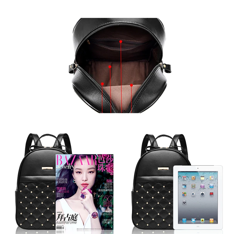 Кунцит Для женщин Рюкзаки Мода 2017 г. Повседневная сумка Высокое качество из