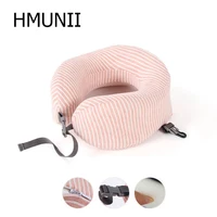 hmunii travel stripe u shaped neck pillow for aircraft office rest neck pillow neck pad memory cotton pillow travel accessories