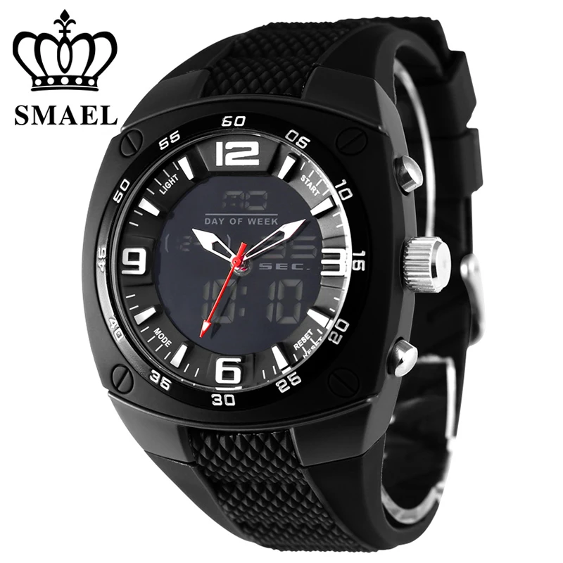 Мужские кварцевые часы S Shock спортивные армейские водонепроницаемые