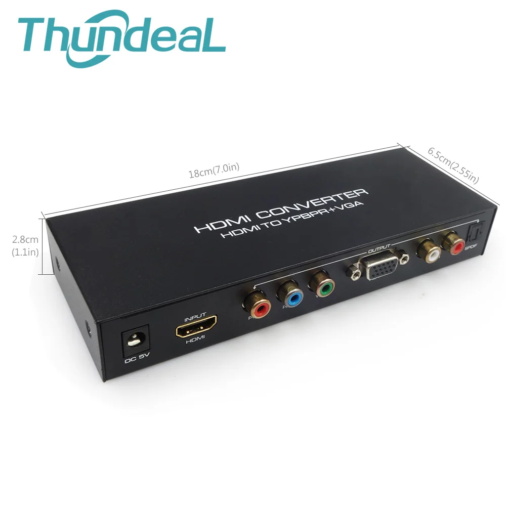 1080 P HDMI К AV YPbPr компонентный rgb в VGA SPDIF адаптер конвертер R/L Поддержка 5.1CH объемного