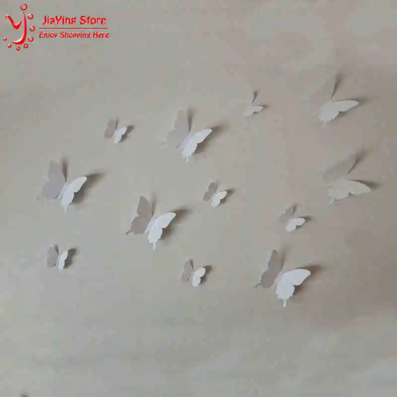 12 шт./компл. ПВХ 3D Бабочка Наклейка на стену для детей декор гостиных винтажный