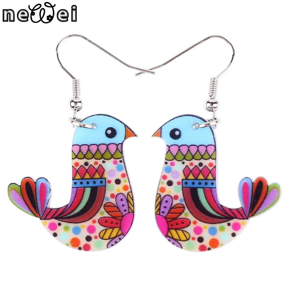 Bonsny Акриловые Новые искусственные большие длинные висячие ювелирные изделия с