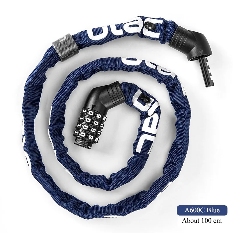 A600C Blue ULAC велосипедный замок с паролем MTB цепь для дорожного велосипеда Противоугонный замок Ультра-светильник портативный замок Безопасность велосипеда стабильные аксессуары - Цвет: A600C Blue