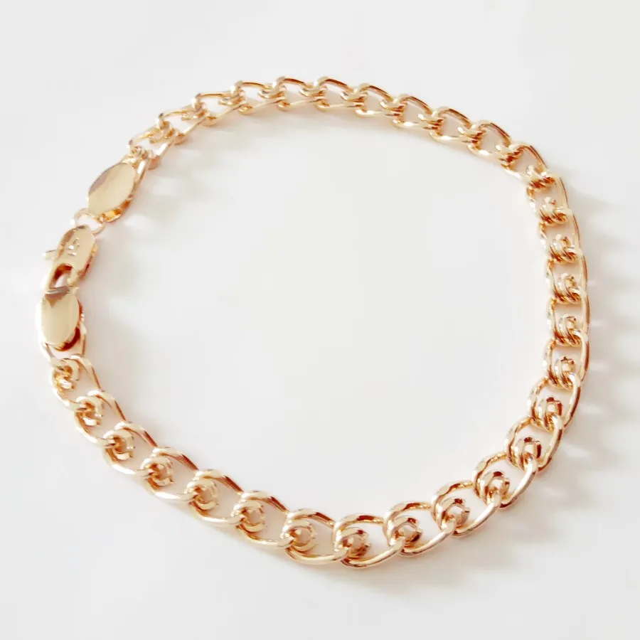 New Fashion Bracelet 585 Gold Color Jewelry Man Bracelets 5MM Wide Long Designs for Men | Украшения и аксессуары