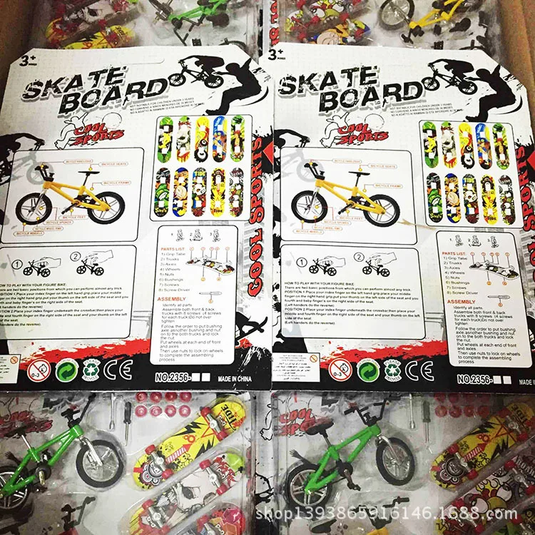 

NEW 7PCS Mini Fingerboard finger skateboard and bmx bike toy for children kids skate boards scooter FSB fun Novelty bicycle gift