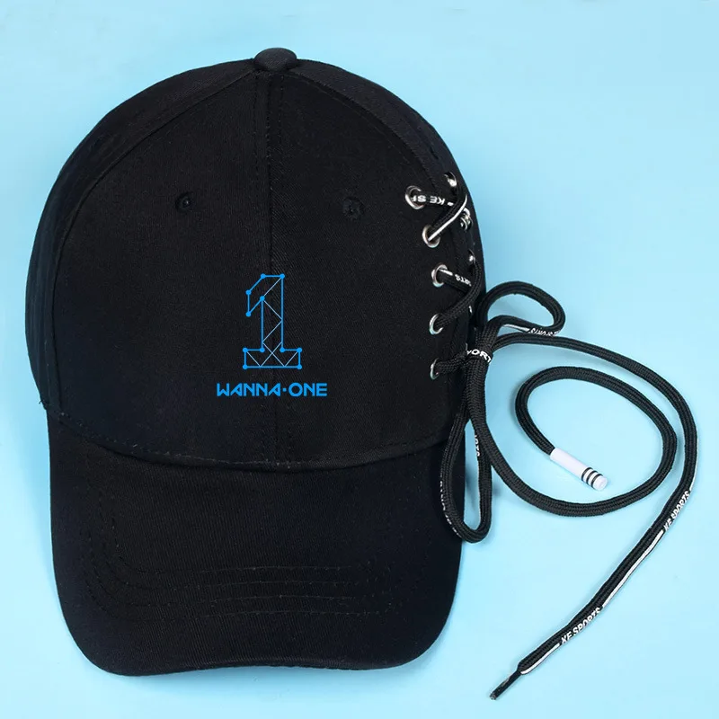 black 1 Мода Kpop аксессуары GOT7 BLACKPINK EXO дважды Seventeen; Кей-Поп Бейсболка для улицы Snapback HatsMen/женщины хип-хоп Trucker Кепки - Цвет: black 1