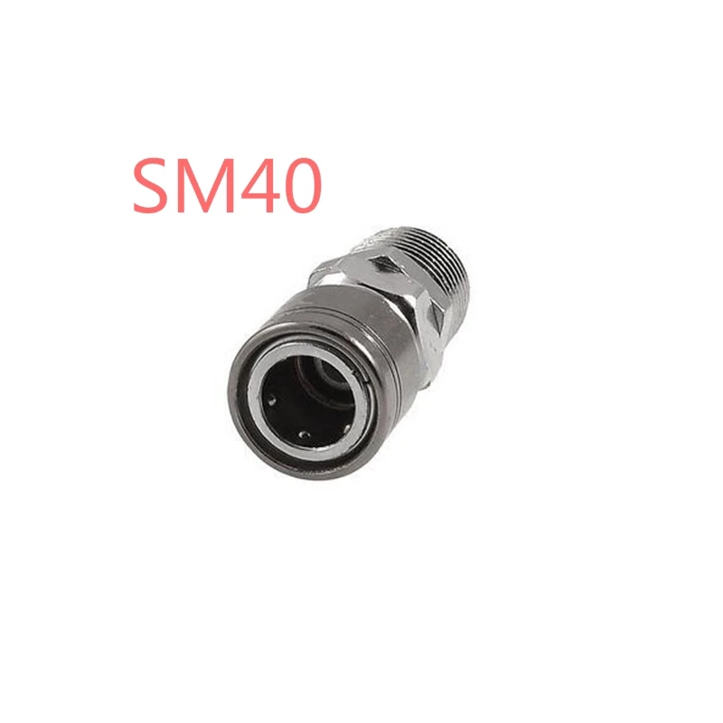 

Free Shipping 3Pcs SM40 Male Threaded to Pneumatic Latching Coupling Quick Fitting