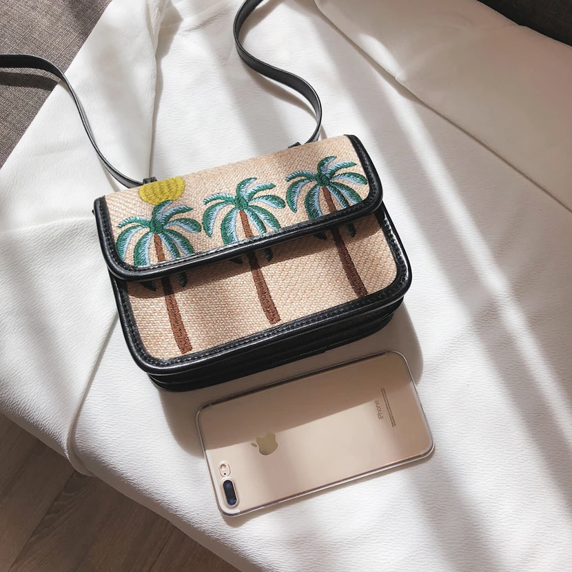 Модная плетёная ротанговая сумка ручной работы для женщин летняя пляжная в