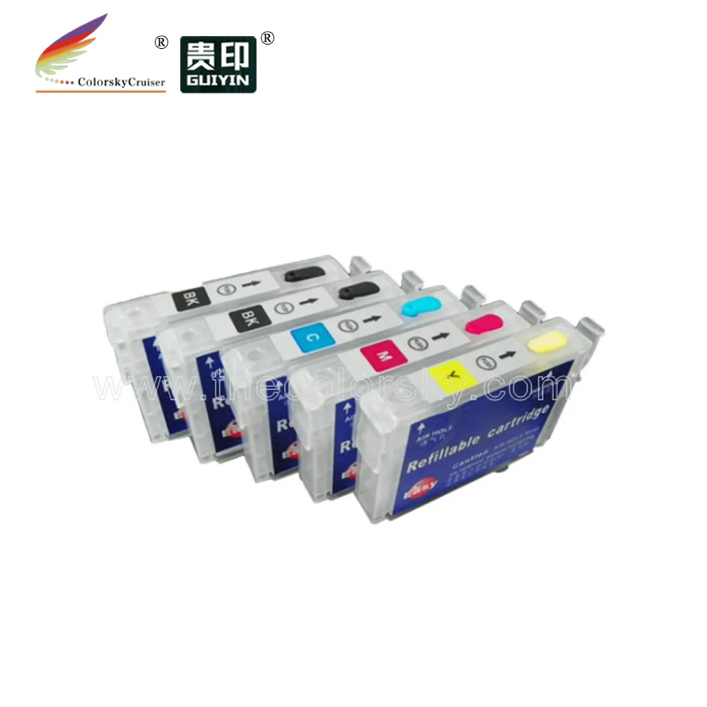 

(RCE1261) refill ink cartridge for Epson T1261-T1264 T126 T 126 BK/C/M/Y Workforce 60/840 (with ARC chip) free shipping by Fedex