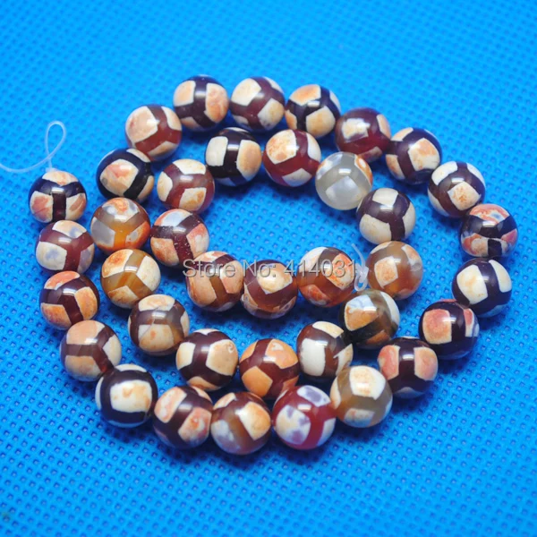 Wholesale 15.5&quot/37 pcs/lot Natural Tibetan Styles Agate Stone round ball designs beads accessories size 10mm new fashion bead |