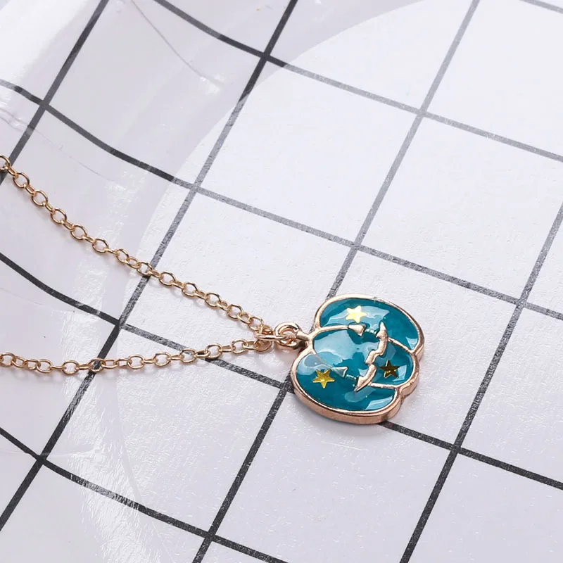 

4 Colors Pumpkin Necklace For Women Gold Chain Vintage Necklaces & Pendants Collares Bohemian Choker Necklace Jewelry Gift N126