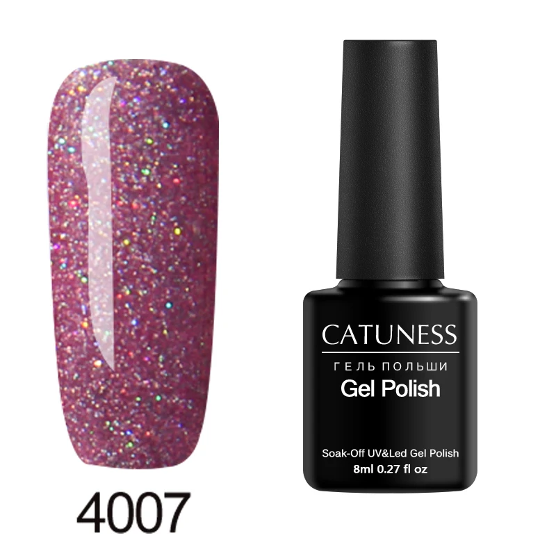 4007 CATUNESS блестки 19 Цветов Неоновый геллак замочить от лаки для ногтей Полупостоянный поли Праймер УФ светодиодная лампа Гель-лак для ногтей - Цвет: 4007