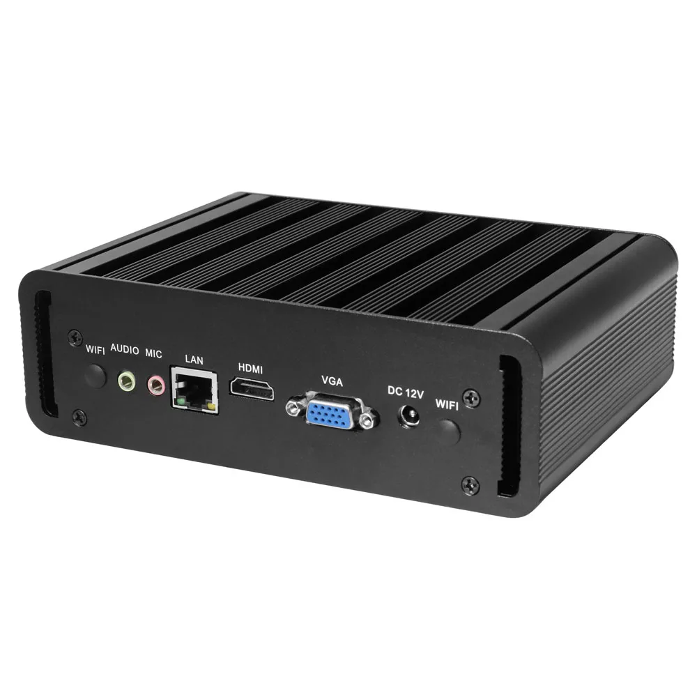 Безвентиляторный мини ПК i3 6100U Core i5 6200U core i7 6500u промышленный компьютер HDMI и VGA порт