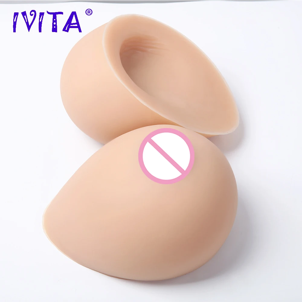

IVITA Artifical Fake Boobs Silicone Breast Forms H Cup False Breasts for Crossdresser Transgender Drag Queen Shemale Mastectomy