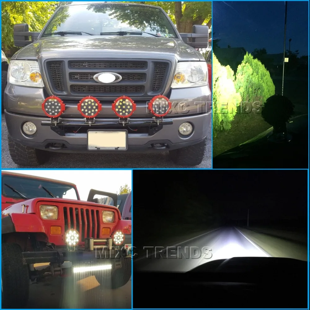 51W LED Work Light 12V 24V Offroad 4x4 ATV SUV Spot Daytime Running Lights Truck Tractor Warning Spotlight Fog Lamps | Автомобили и