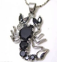 hot sell noble hot sell new black crystal scorpion jewellery necklace pendant