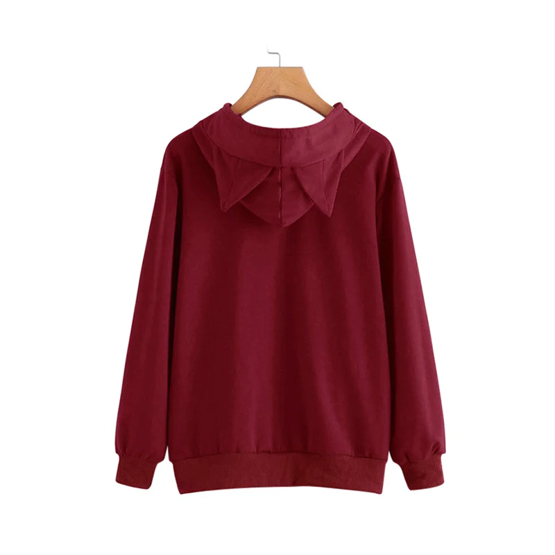 Осень-зима женские толстовки с капюшоном длинный рукав буквенным принтом