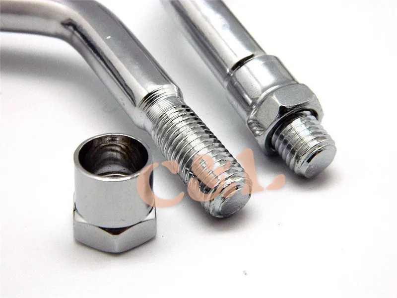 Хромированные боковые зеркала заднего вида для мотоцикла Cruiser Chopper болт 10 мм