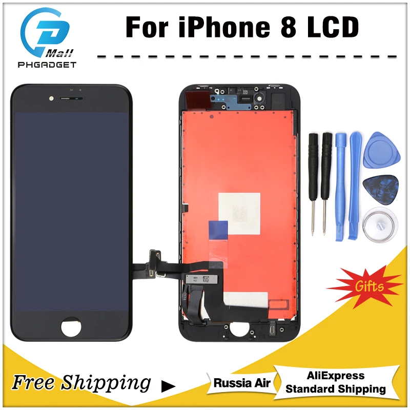 1 шт. AAA + качественный ЖК дисплей для iPhone 8 3D сенсорный экран Замена Apple 8G без битых