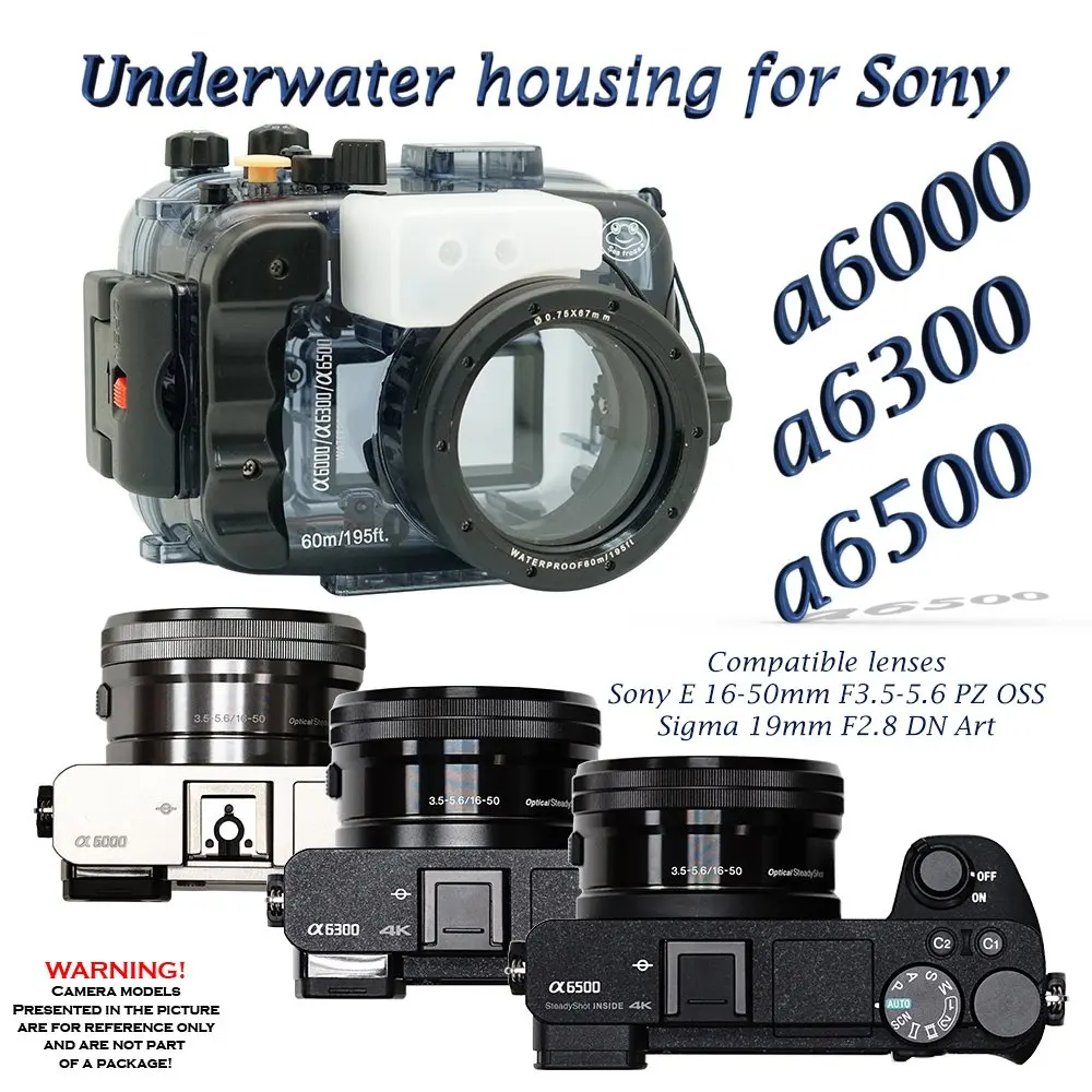Водонепроницаемый корпус Seafrogs для камеры подводного плавания Sony A6500 A6300 A6000 с