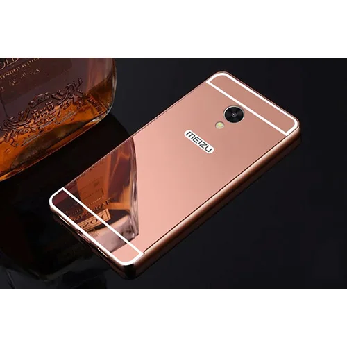 Rose Блестящий Зеркальный Алюминиевый бампер акриловый PC чехол для Meizu M3 M3s M5 M6 Note Модный Роскошный чехол - Цвет: Rose