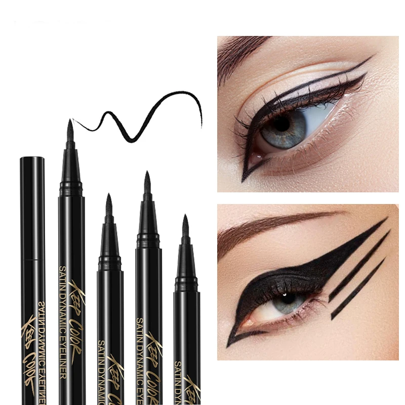 ROREC Улучшенная жидкая подводка для глаз наклейка гель черный карандаш