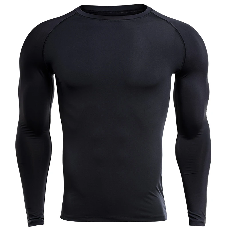

Men Fitness Long Sleeve T-shirt Running Basketball Tight Jerseys Quick Dry T Shirts Sportswear Elastic Sport Wear Gym Clothes
