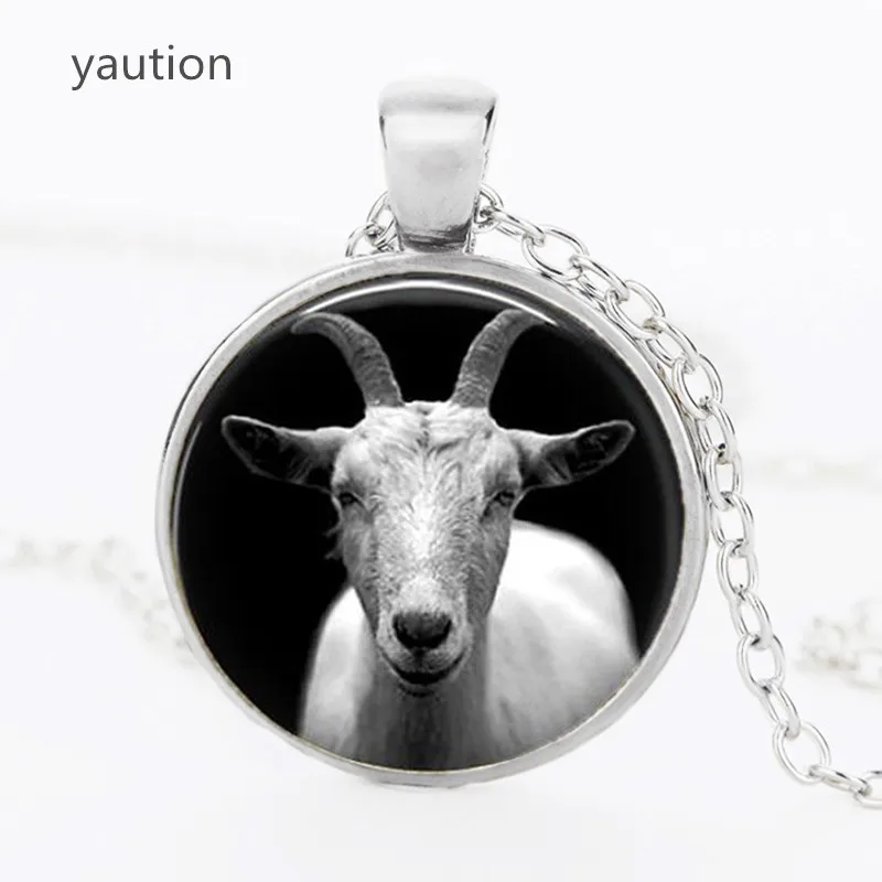 Винтажное модное ожерелье с кулоном из козьего стекла ювелирное изделие ручной