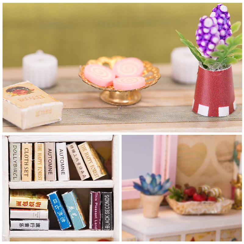 Cutebee кукольный дом мебель миниатюрный кукольный домик DIY миниатюрный дом комната Каса игрушки для детей DIY кукольный домик M10F