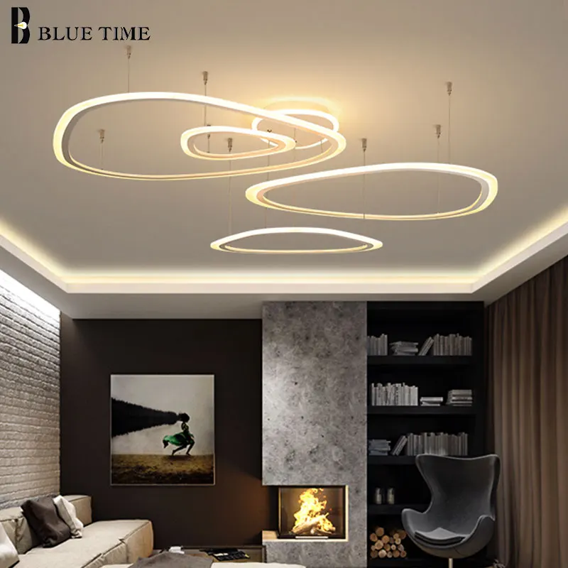 Поверхностного монтажа Современные светодиодные люстры дома светильники Whhite Led