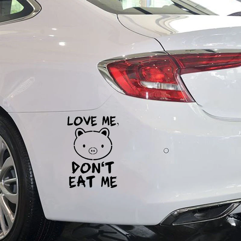 Размер: 12*8 5 см Jdm Наклейка Autoaufkleber люби меня Schwein Vegetarier веганских материалов