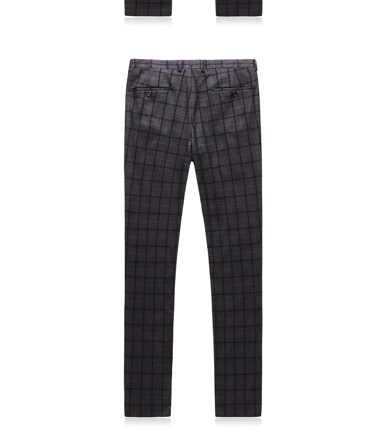 JZ CHIEF 3 шт клетчатый мужской костюм Slim Fit Свадебный костюм жениха куртка повседневный пиджак в деловом стиле брюки жилет элегантный костюм для выпускного вечера мужской