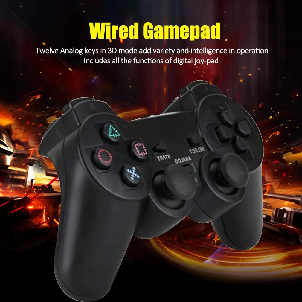 Проводной геймпад для sony PS2 контроллер для Mando PS2/PS2 джойстик для plasystation 2 полное колебание Shock Joypad проводной контроллер