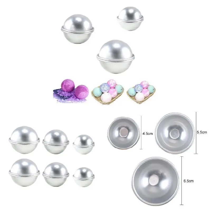 High 6Pcs DIY Bath Bomb Mold Sphere Round Ball Molds Tool Supplies UEJ | Дом и сад