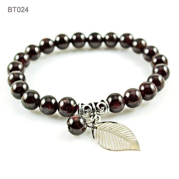 Женский и мужской браслет из граната 8 мм | Украшения аксессуары