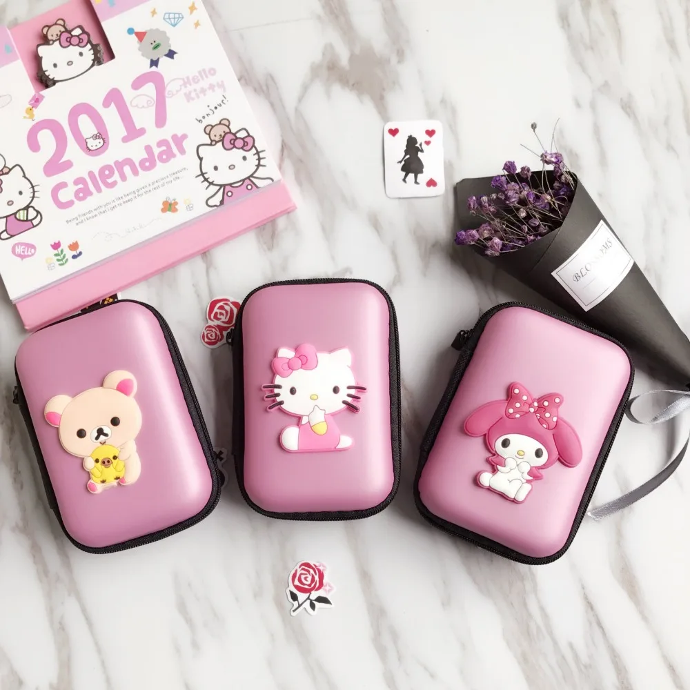 Мультяшный мини органайзер для наушников и кабелей USB защитный чехол на молнии