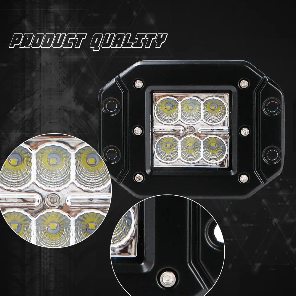 Auxtings 2~ 10 шт 4~ 5 inch 18 W Светодиодный Светлое пятно Наводнение пучок лучей светодиодных фонарей бар вождения светильники Водонепроницаемые светодиодные работы Туман огни для грузовиков