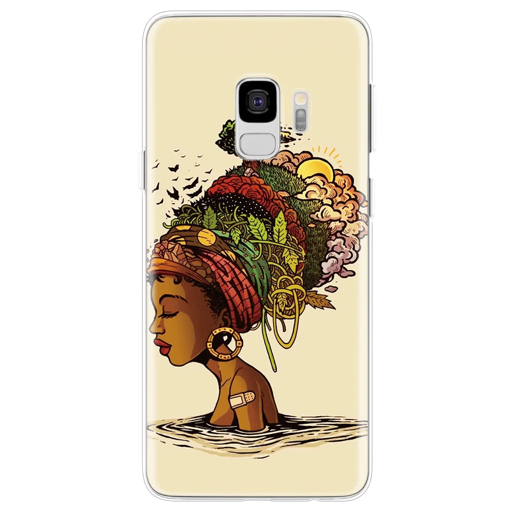 0htoushu Афро девушки черный женский художественный чехол для samsung Galaxy A50 A40 A30 A60 A70 A20 A20e A10 A7 A9 чехол для samsung A40 Coque - Цвет: 0htoushu