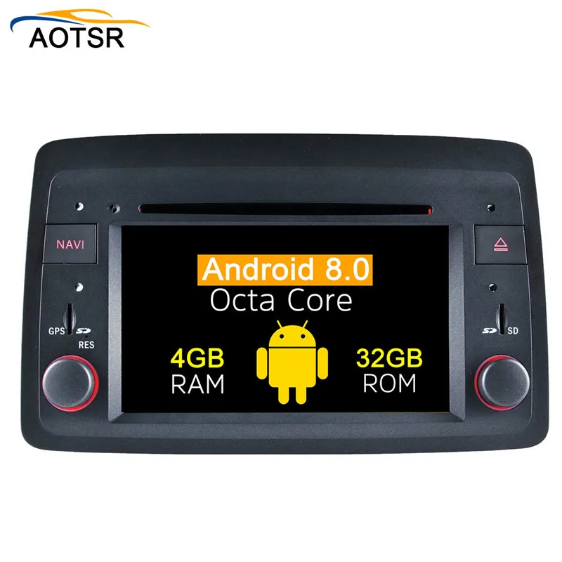 4G Ram Android 8,0 автомобильный стерео dvd головное устройство для Fiat panda 2004+ Автомобильный мультимедийный плеер автоматическое радио GPS навигация Восьмиядерный BT