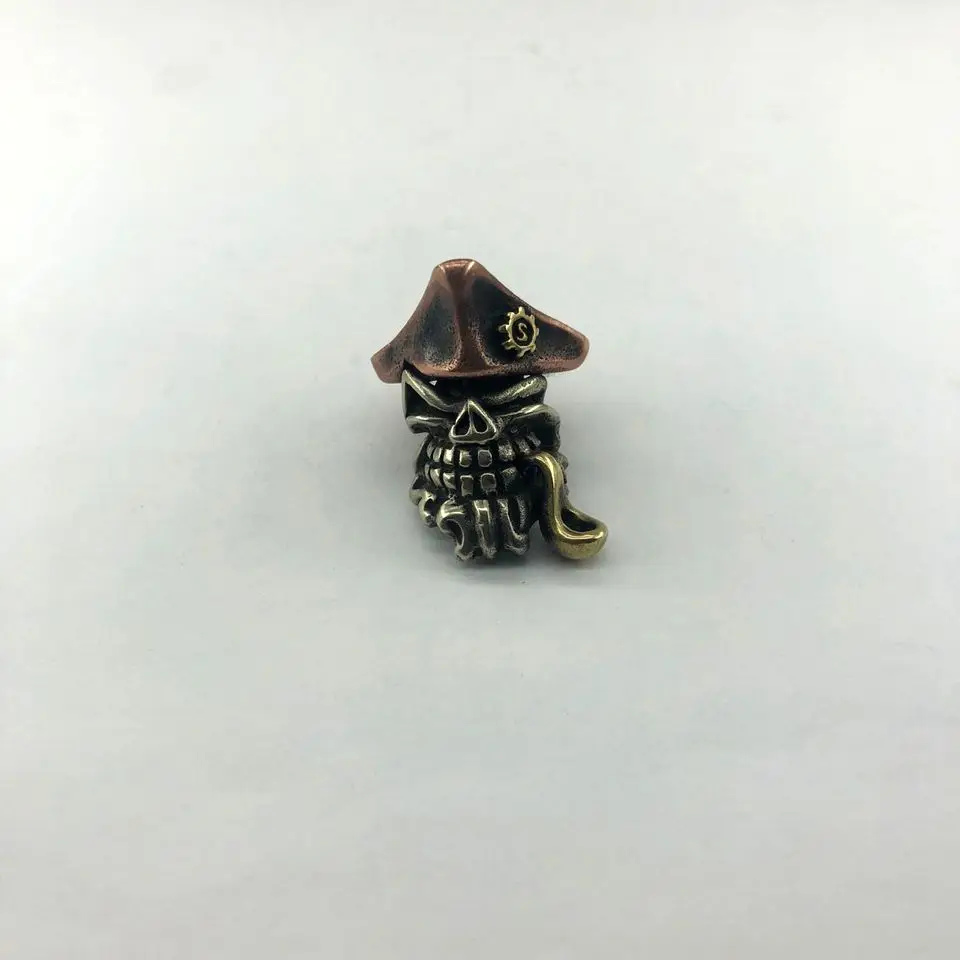 EDC нож бусины медь Pied пиратский череп бусы на шнурок Паракорд инструмент кулон #53 |