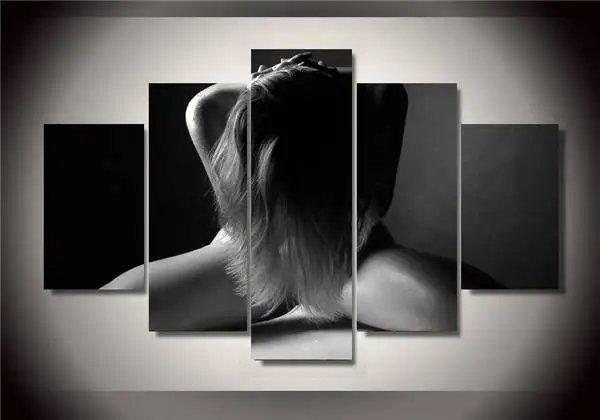 Hd печать черно белая женская обнаженная группа картина Декор для комнаты плакат