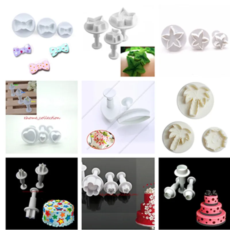 1 Набор круглый в форме сердца звезды украшения торта цветок роза Рождество