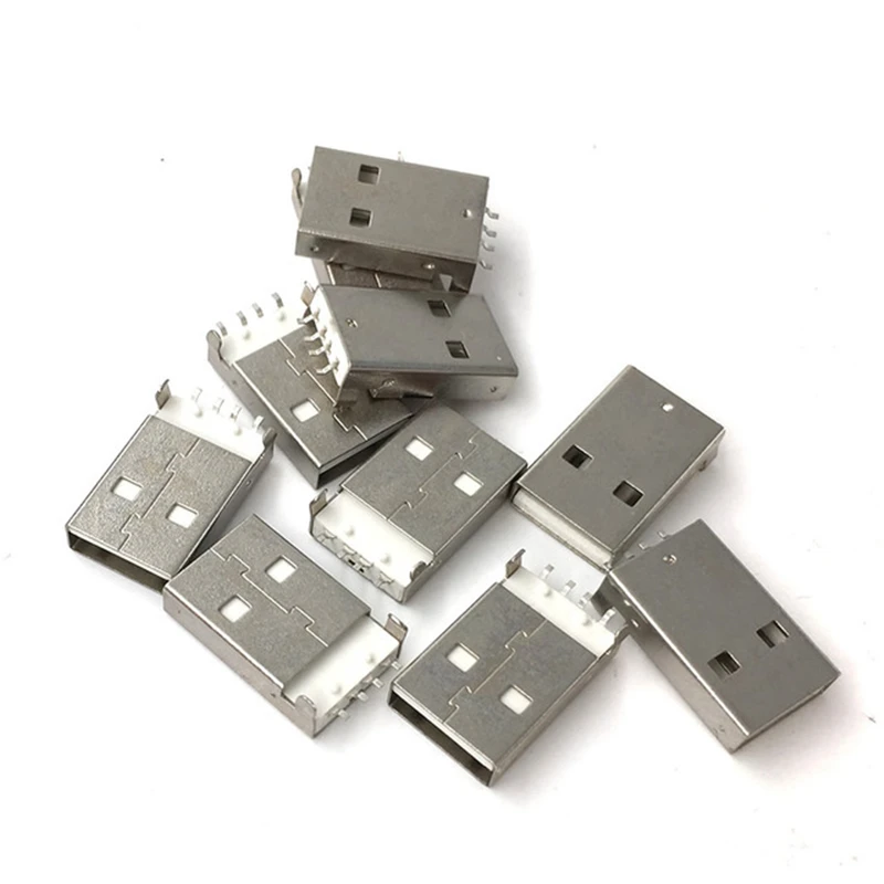 10 шт. USB 2 0 4 контактный разъем типа A белый SMD для передачи данных и