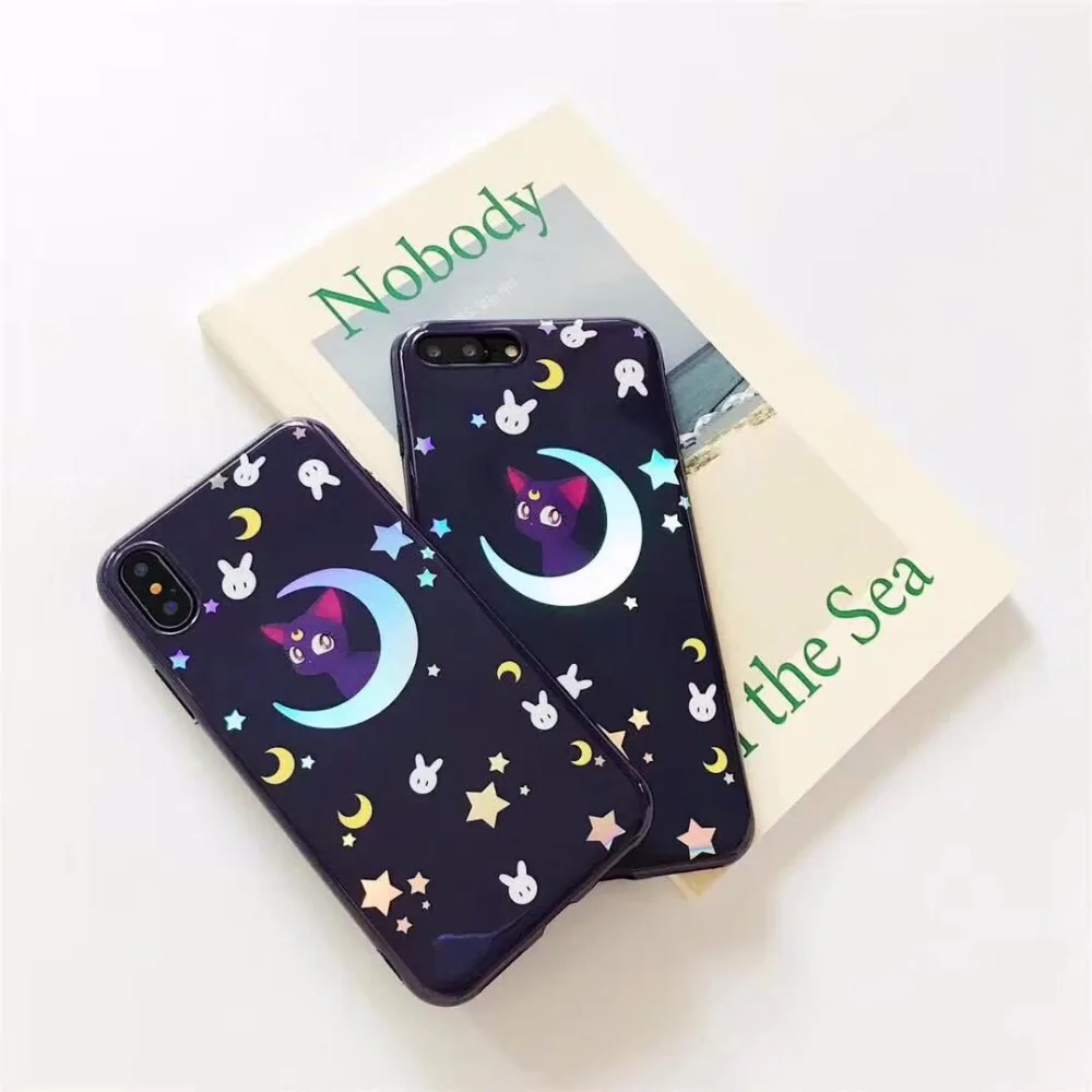 Super Cute Shimmering Powder Laser Starry Sky Luna Cat Rabbit High Quality IMD TPU Case Cover For Iphone6 6S 7 7S 8 6P 7P 8P X |