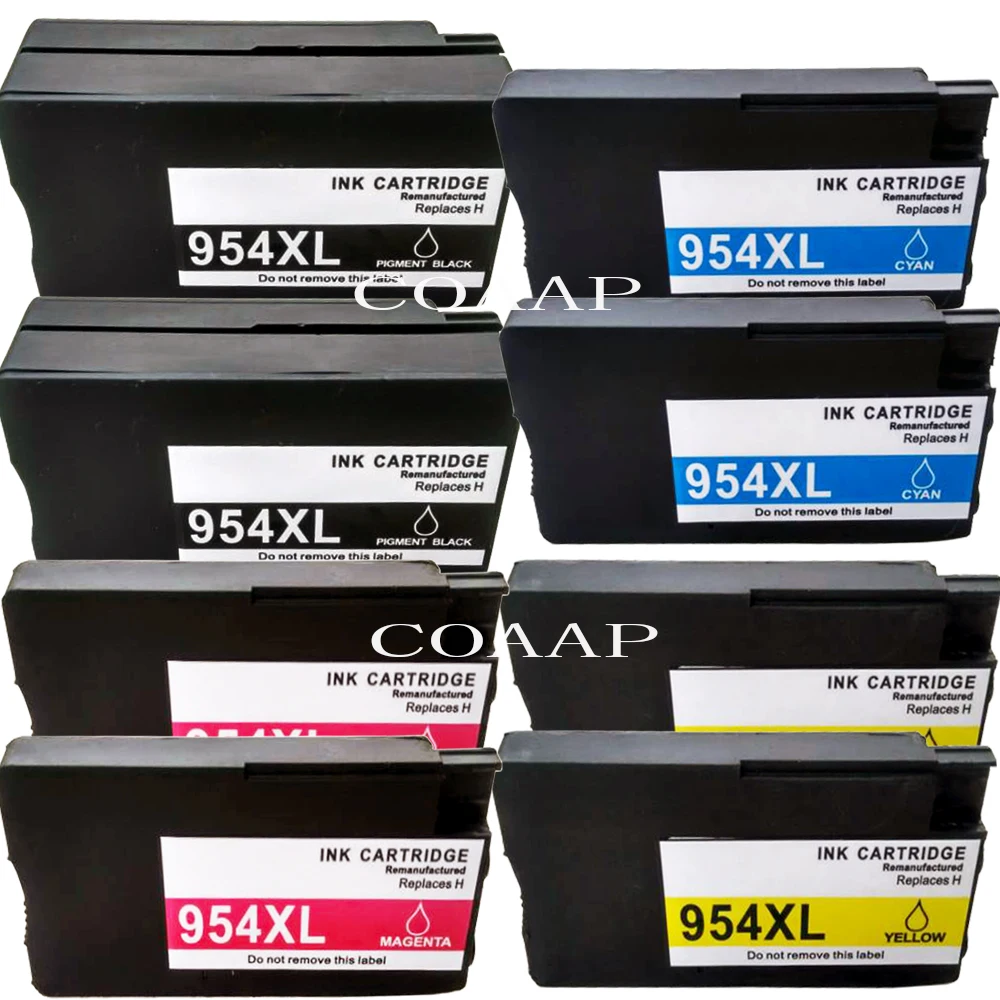 8 шт. совместимый чернильный картридж hp954XL для OfficeJet Pro 8715 8210 7740 8716 все-в-одном